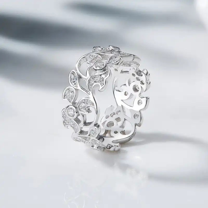 انگشتر نقره زنانه شهر جواهر مدل SJ-CR006