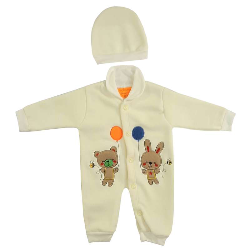 ست سرهمی و کلاه نوزادی کد s20-07