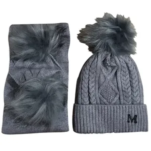 ست کلاه و شال گردن بافتنی بچگانه کد 130