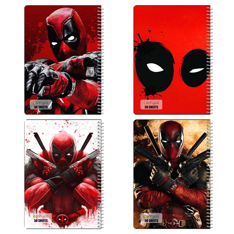دفتر نقاشي 50 برگ کارنيکا طرح ددپول Deadpool کد 99143 مجموعه 4 عددی