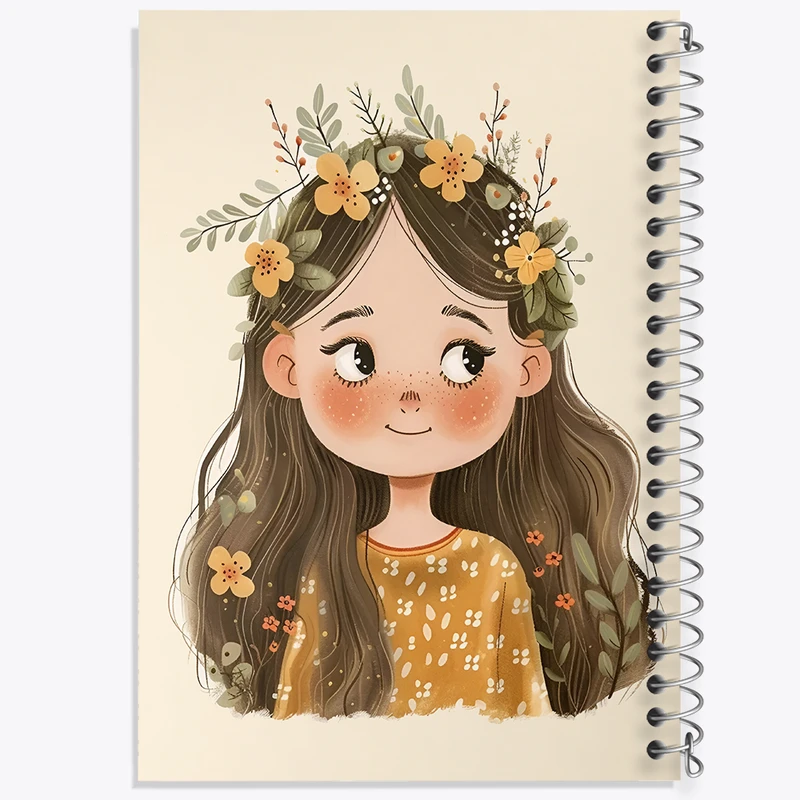 دفتر ژورنال نویسی 50 برگ خندالو مدل نقطه ای طرح دخترانه کد F8240