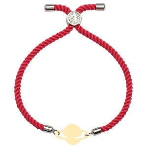 دستبند طلا 18 عیار زنانه الن نار مدل طرح زحل ELN101523