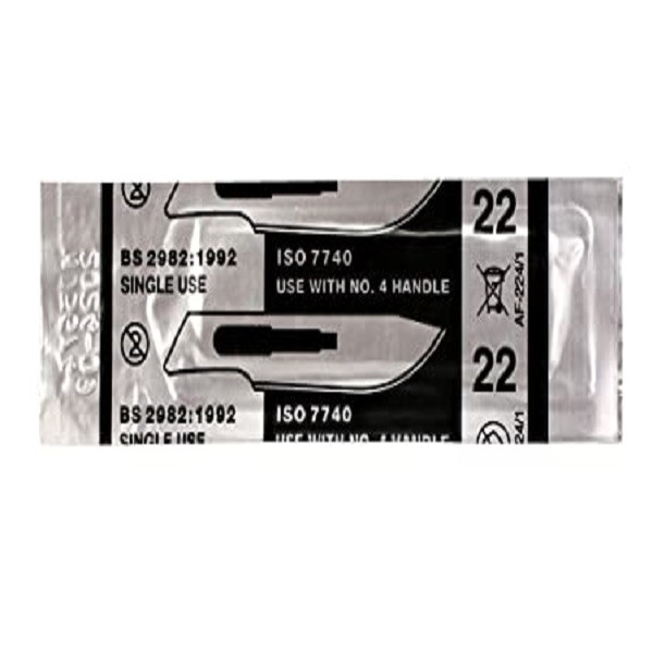 تیغ جراحی کیاتو مدل 01 سایز 22 بسته 100 عددی