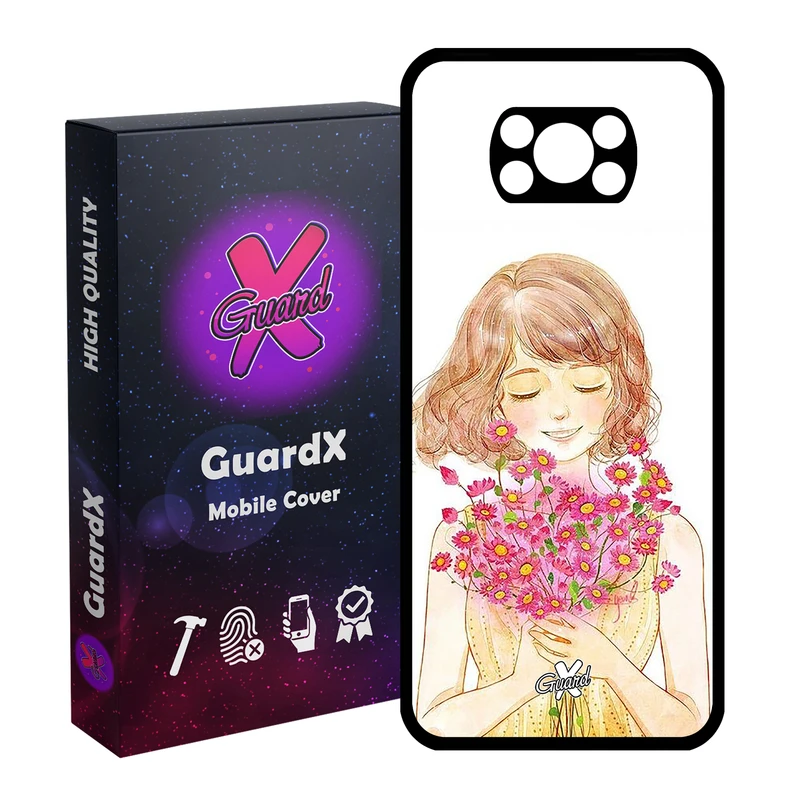 کاور گارد ایکس طرح دختر مدل Glass10239 مناسب برای گوشی موبایل شیائومی Poco X3 Pro