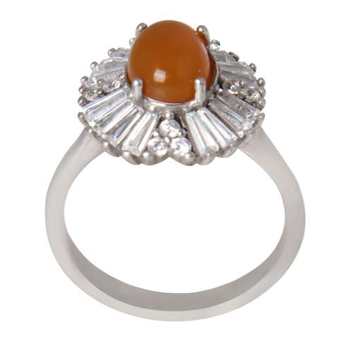 انگشتر نقره زنانه مدل سنگ عقیق یمانی اصل کد AWR_854