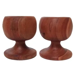 شمعدان چوبی چوبیس کد 1_109 بسته ۲ عددی