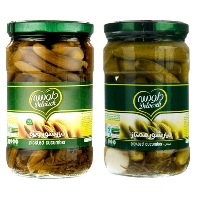 خیارشور ویژه و ممتاز دلوسه - 750 گرم بسته 2 عددی