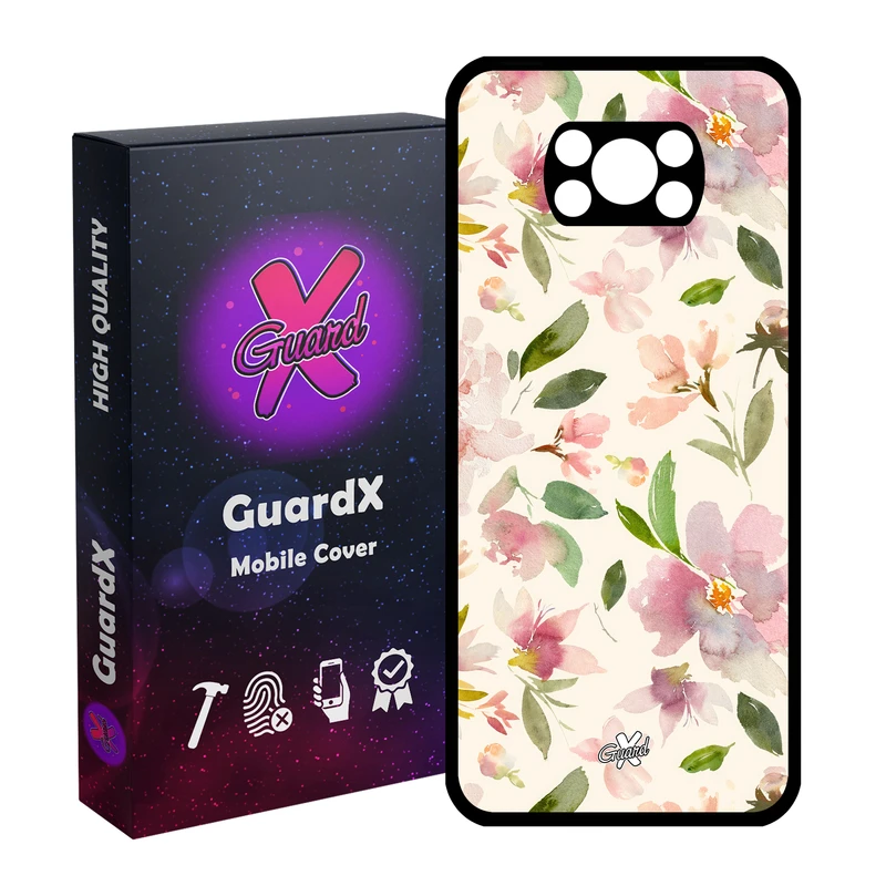 کاور گارد ایکس طرح گل مدل Glass10579 مناسب برای گوشی موبایل شیائومی Poco X3 NFC/Poco X3/Poco X3 Pro