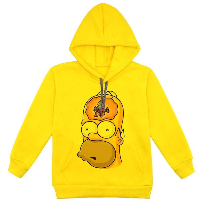 هودی پسرانه مدل سیپسون F142 رنگ زرد