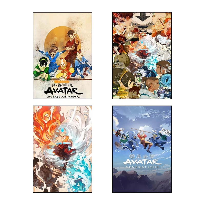 تابلو شاسي کارنيکا طرح آواتار avatar کد 52946 مجموعه 4 عددی