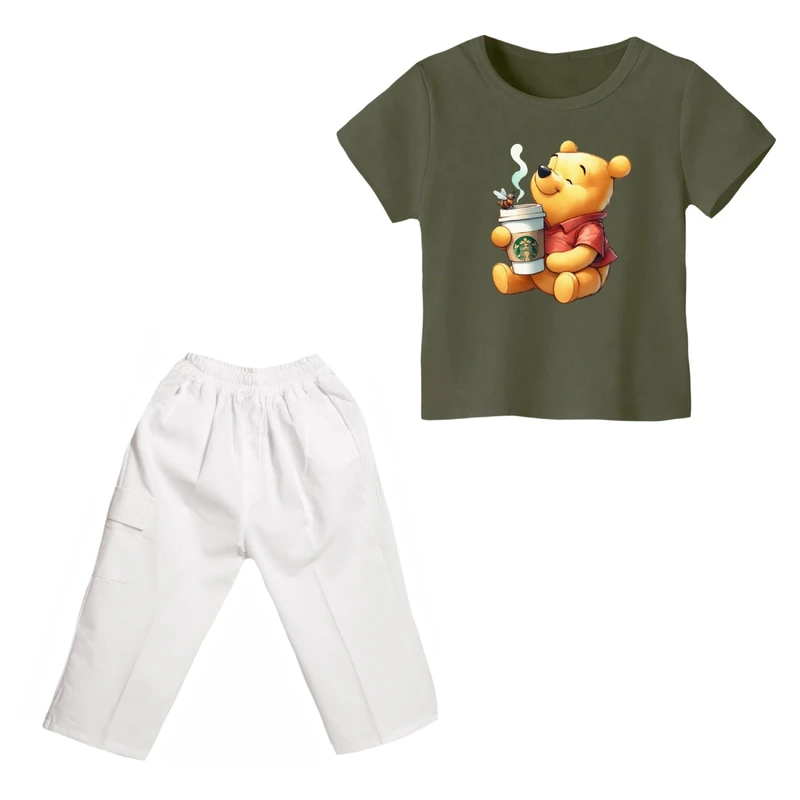 ست تی شرت و شلوارک پسرانه مدل پو کد 34