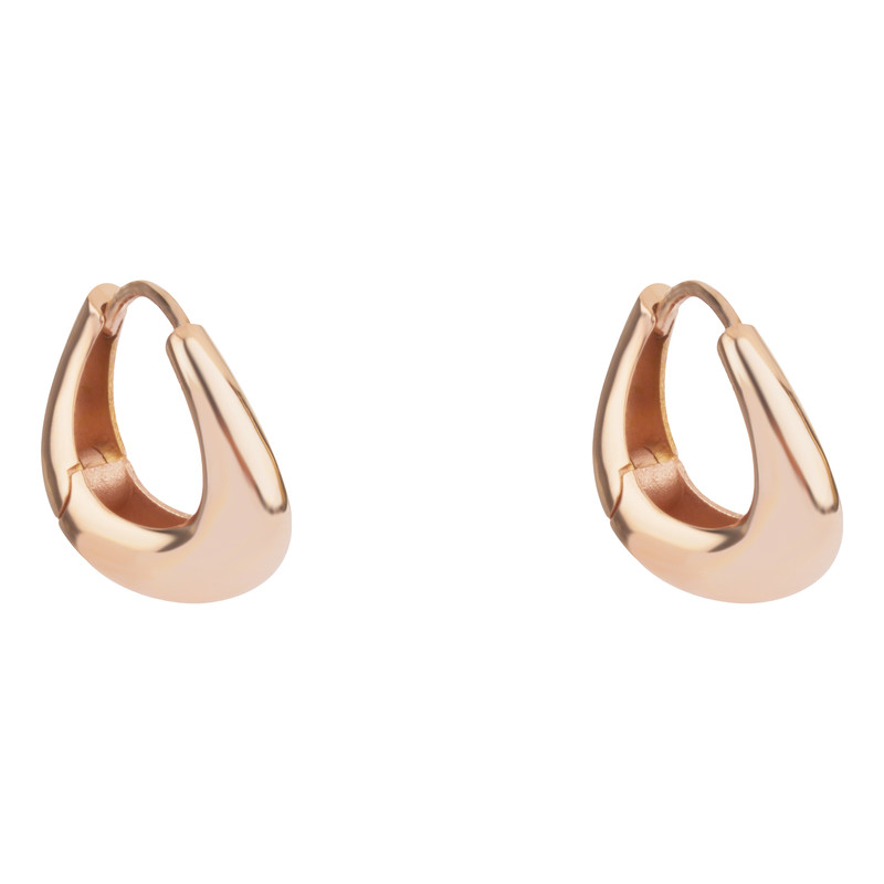 گوشواره حلقه‌ای طلا 18 عیار زنانه رای بین مدل E-02