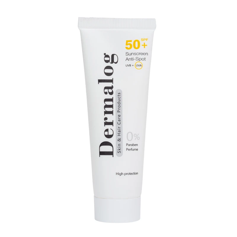 کرم ضد آفتاب بی‌رنگ صورت درمالوگ SPF 50 مدل 04 ‌محافظ در برابر اشعه UVA مناسب برای انواع پوست حجم 50 میلی‌لیتر