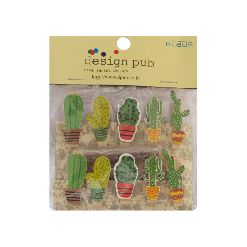 گیره کاغذ مدل 046 طرح کاکتوس مجموعه 10 عددی