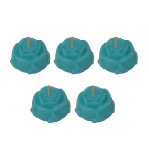 شمع مدل گل رز بسته 5 عددی