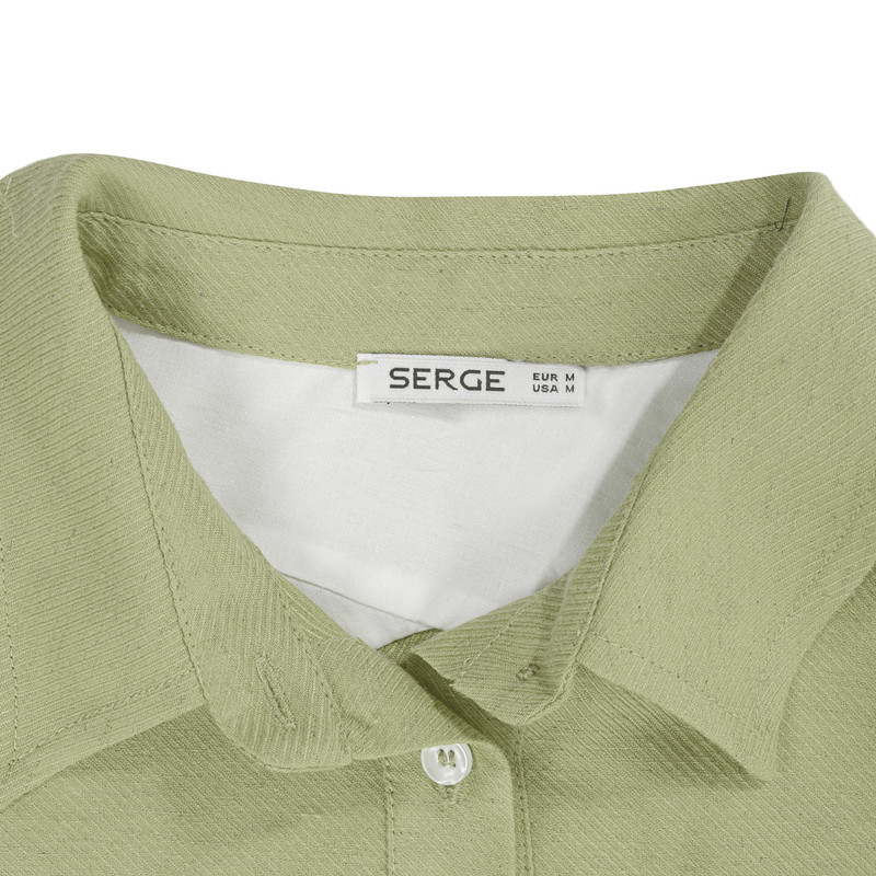 شومیز آستین بلند زنانه سرژه مدل 207340 رنگ سبز