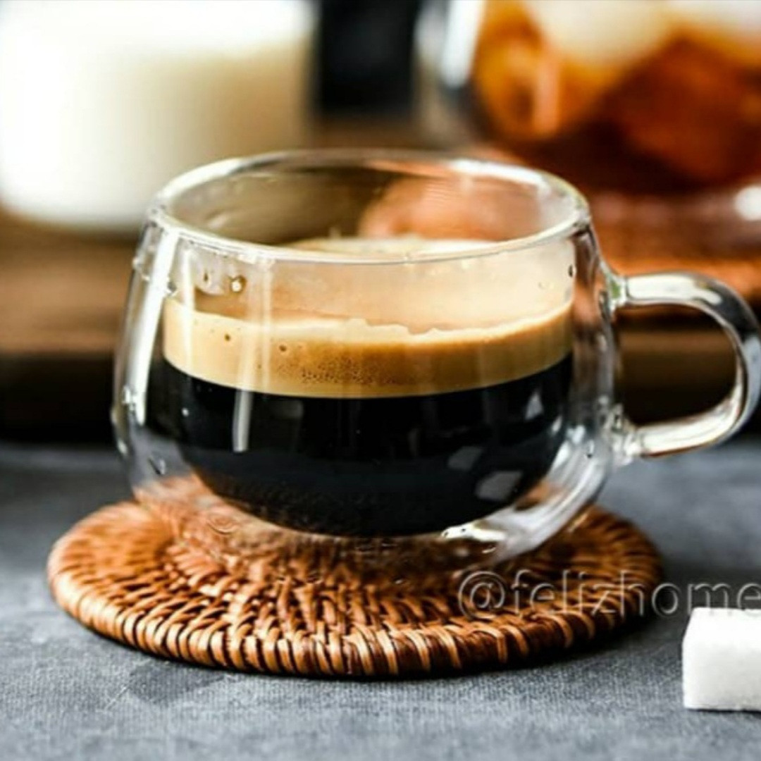 لیوان مدل دوجداره دسته دار کد B250 بسته 2 عددی