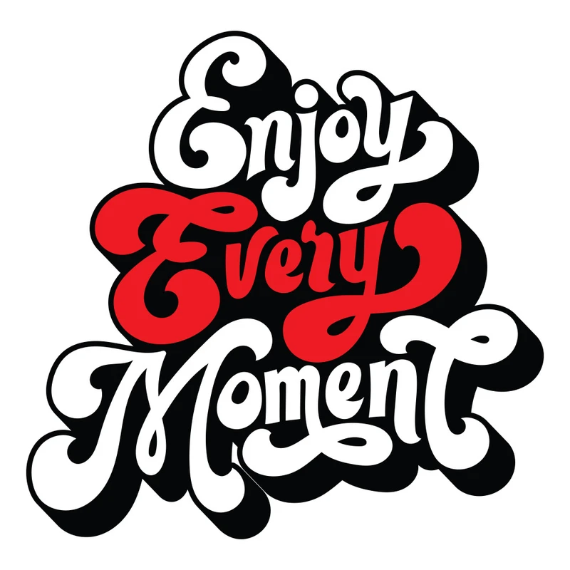 استیکر لپ تاپ طرح اصطلاحات انگلیسی enjoy every moment کد 03
