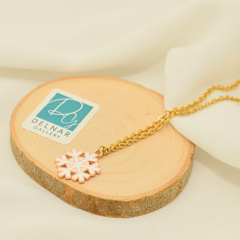 گردنبند دخترانه دلنار گالری مدل دونه برف گردنبند دخترانه دلنار گالری مدل دونه برف
