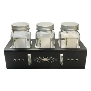 ست جا ادویه سه پارچه مدل A-SP3184 به همراه استند