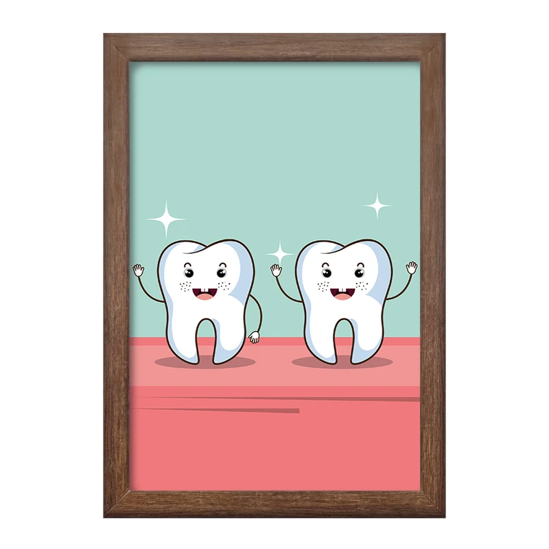 تابلو خندالو طرح دندان و دندان پزشکی کودکانه کد 36759