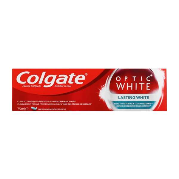 خمیر دندان کلگیت سری Optic white مدل Extrinsic حجم 75 میلی لیتر خمیر دندان کلگیت سری Optic white مدل Extrinsic حجم 75 میلی لیتر
