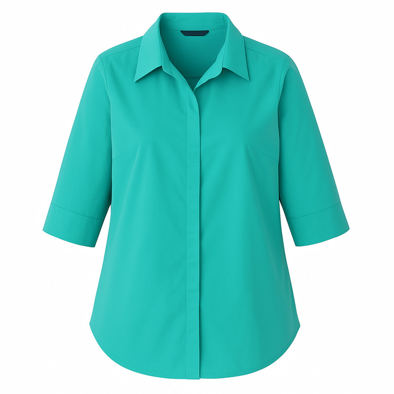 شومیز آستین سه ربع یقه برگردان زنانه کد 28139