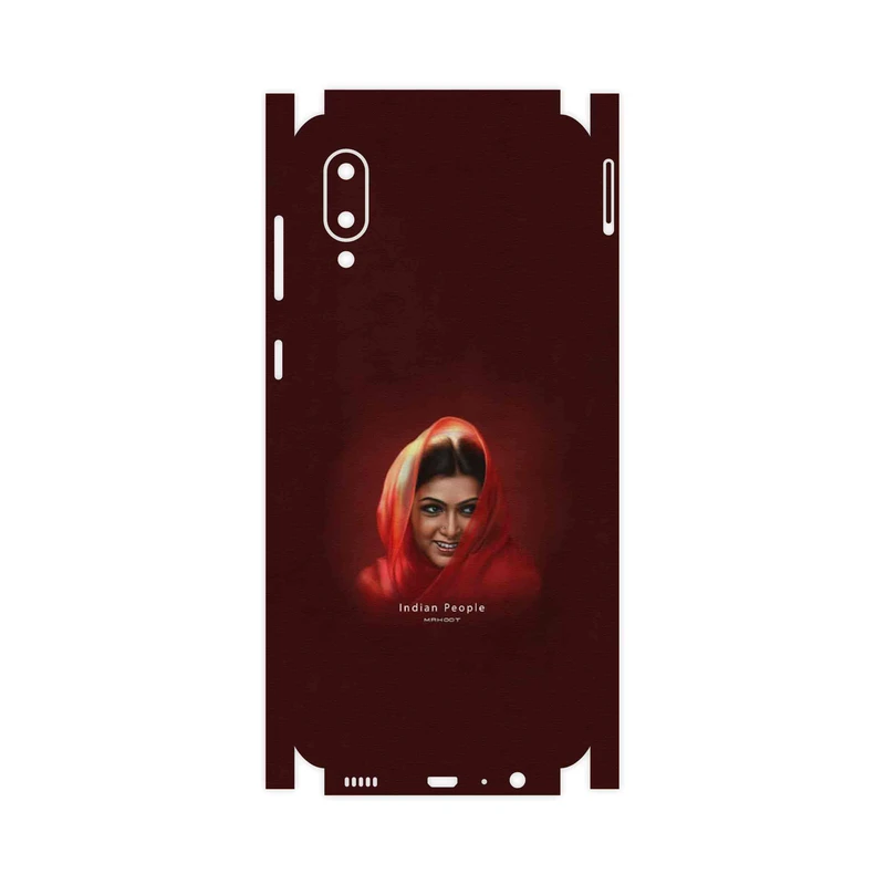 برچسب پوششی ماهوت مدل Portrait of an Indian Woman-FullSkin مناسب برای گوشی موبایل سامسونگ Galaxy A02
