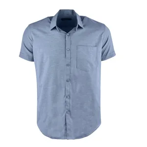 پیراهن آستین کوتاه یقه برگردان مردانه مدل MDSS-CH3004