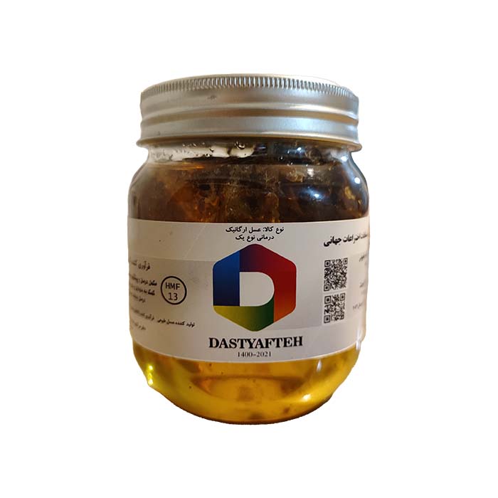 عسل درمانی نوع یک، موم و شهد، دست یافته - 400 گرم