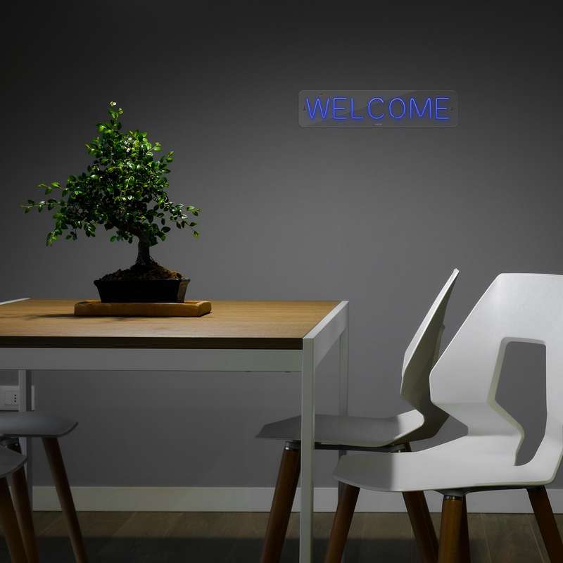 چراغ دیواری نئون دیزاین طرح Welcome_BL