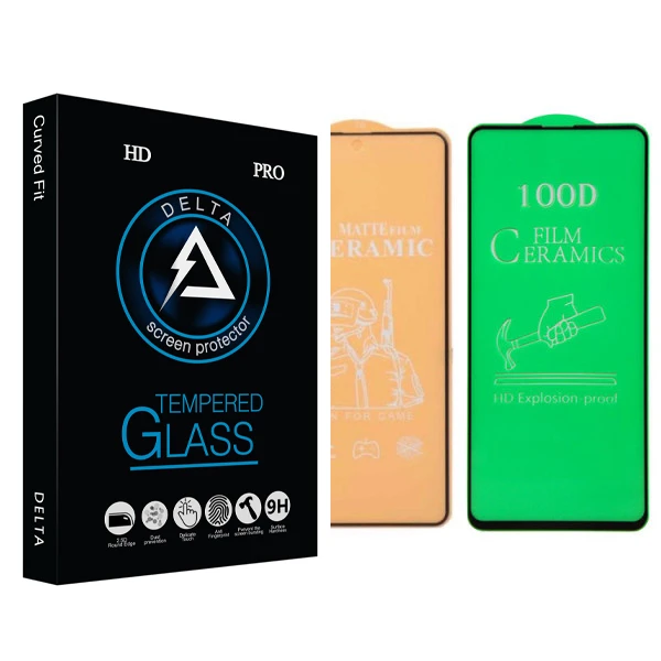 محافظ صفحه نمایش سرامیکی دلتا مدل Fit مناسب برای گوشی موبایل سامسونگ Galaxy F62 بسته ۲ عددی