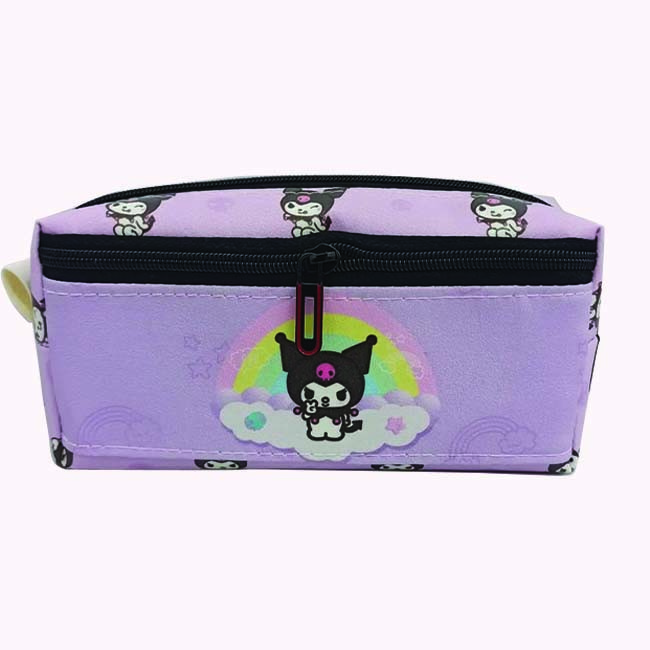 جامدادی مدل دو زیپ طرح کرومی و رنگین کمان