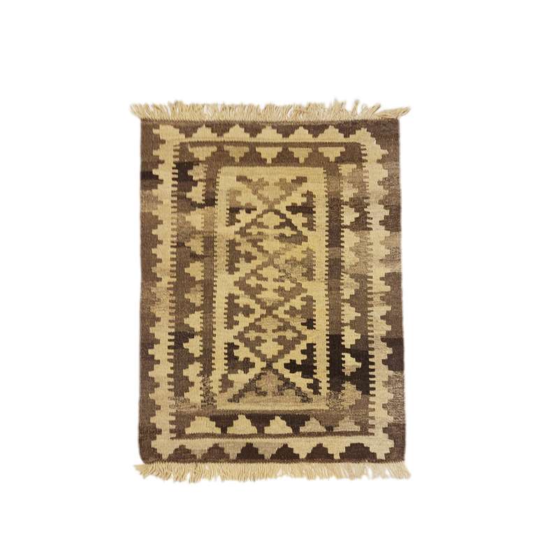 گلیم دستبافت نیم متری طرح خودرنگ کد 906023