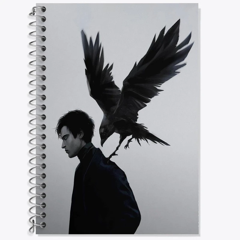 دفتر زبان 50 برگ خندالو مدل دو خط طرح سریال سندمن مرد شنی Sandman کد 29744