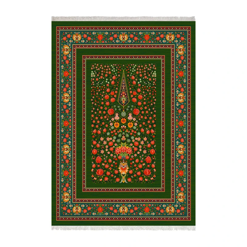 روفرشی زانیس مدل کشدار زمینه سبز تیره