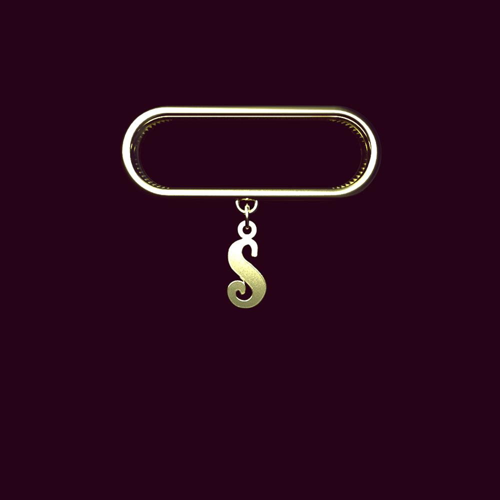 آویز ساعت طلا 18 عیار زنانه مدوپد مدل حرف S کد SL1-1345 آویز ساعت طلا 18 عیار زنانه مدوپد مدل حرف S کد SL1-1345