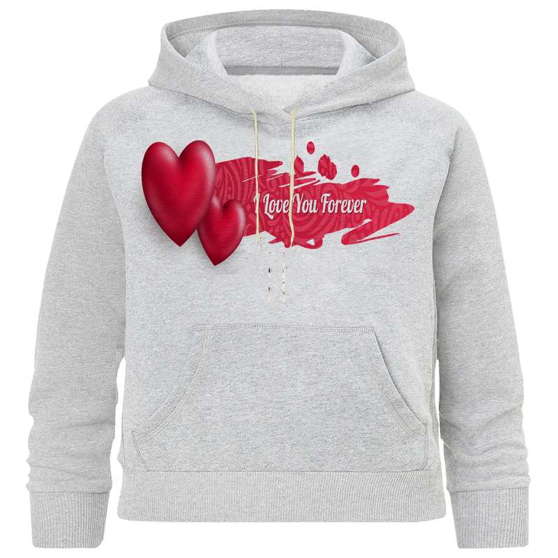 هودی دخترانه مدل دوست دارم کد M 288