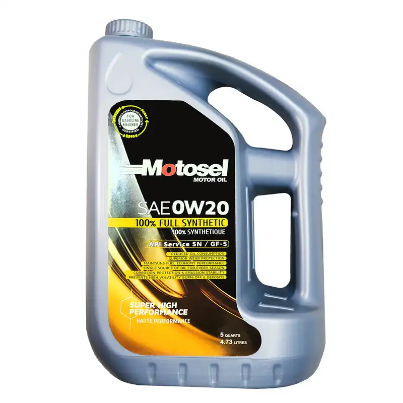 روغن موتور خودرو موتوسل مدل SN 0W_20 حجم 4.73 لیتر