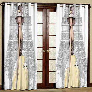 پرده پانچی مدل مخمل کد 6305 سایز 280x140 سانتی متر