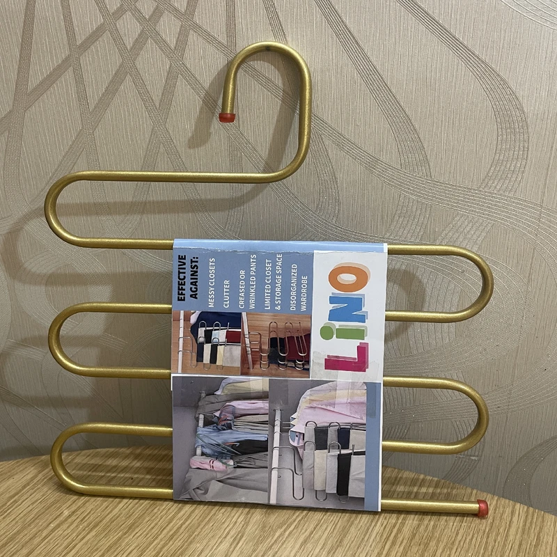 عکس شماره 9 : چوب لباسی شلوار و شال لینو مدل مارپیچ بسته 2 عددی