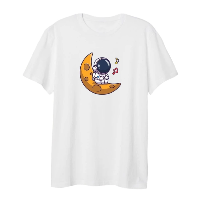 تی شرت لانگ زنانه مدل فضانورد و ماه کد۲