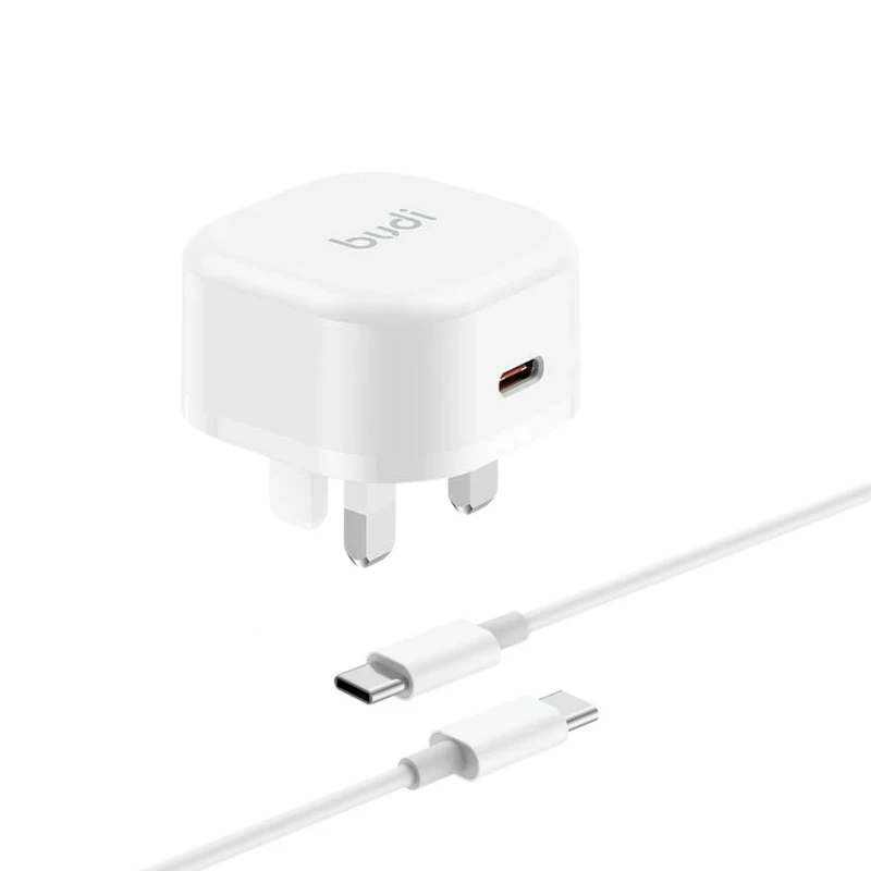 شارژر دیواری 20 وات بودی مدل AC361UTTWS به همراه کابل تبدیل USB-C