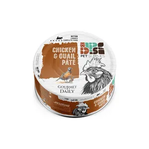 کنسرو غذای بچه گربه دی پی اس مدل پته طعم مرغ و بلدرچین وزن 200 گرم