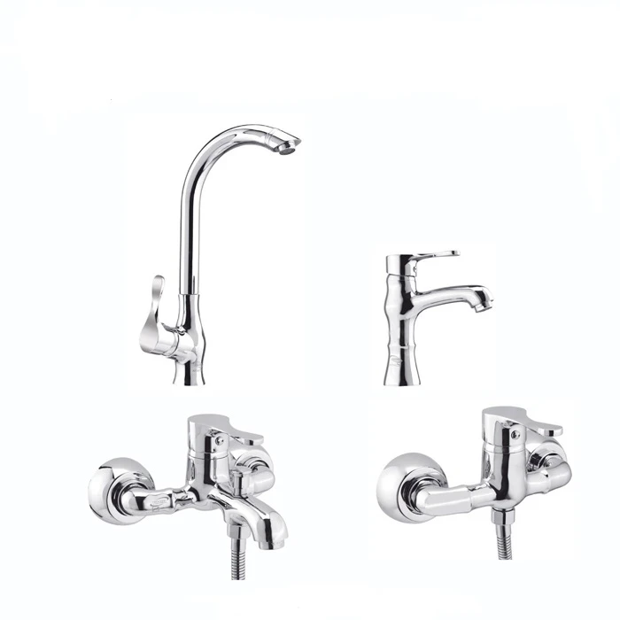 ست شیرآلات فیروزه مدل نیکا مجموعه چهار عددی