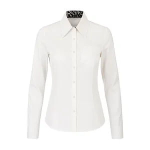 شومیز آستین بلند یقه برگردان زنانه مدل N-450075