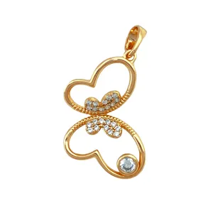 آویز گردنبند زنانه ژوپینگ مدل پروانه کد N4231