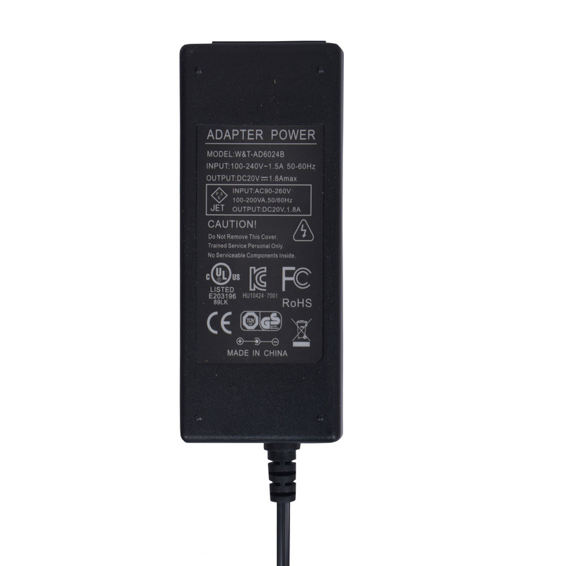 آداپتور 20 ولت 1.8 آمپر مدل AD60 کد 5 آداپتور 20 ولت 1.8 آمپر مدل AD60 کد 5