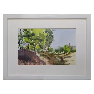 تابلو نقاشی آبرنگ طرح پارک جنگلی کد 42