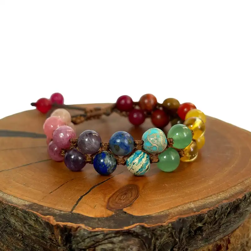 دستبند زنانه دل تافته مدل هفت چاکرا کد Dl_B32